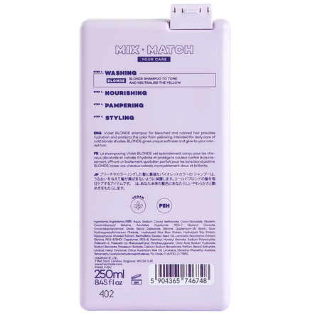 Sampon violet pentru par decolorat si vopsit Blonde, 250 ml, Hairmate 734813