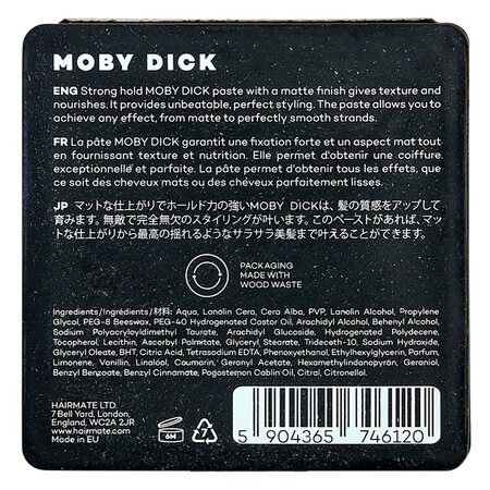 Pasta modelatoare pentru par scurt cu fixare puternica Moby Dick, 75 g, Hairmate 734849
