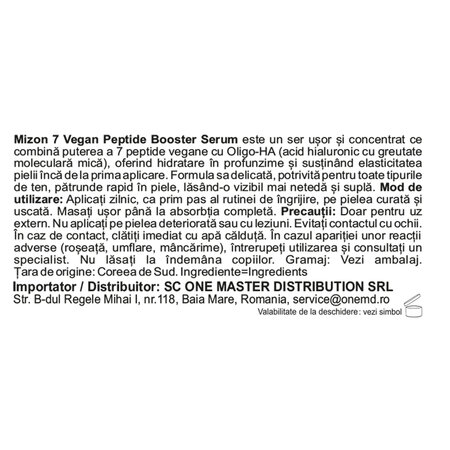 Ser de fata 7 Vegan Peptide Booster, 150 ml, Mizon 734969