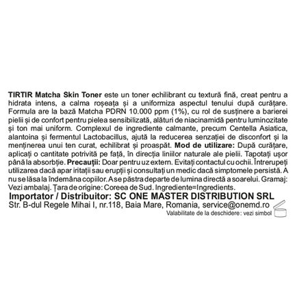 Toner de fata Matcha Skin Toner, 150 ml, Tir Tir 735421