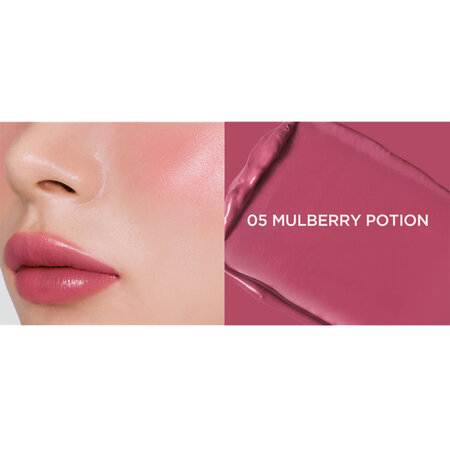 Stick multifunctional, 05 Mulberry Potio, Mood Glider Lip and Blush Stick, 3.8 g, Tir Tir 735455