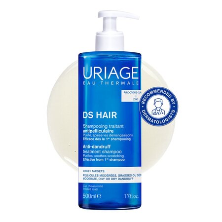 Sampon tratament anti-matreata DS Hair, 500 ml, Uriage 735484