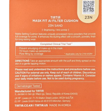 Fond de ten 23N Sand, Mask Fit AI Filter Cushion, 18 g, Tir Tir 735553