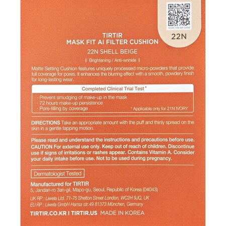 Fond de ten 22N Shell Beige, Mask Fit AI Filter Cushion, 18 g, Tir Tir 735566