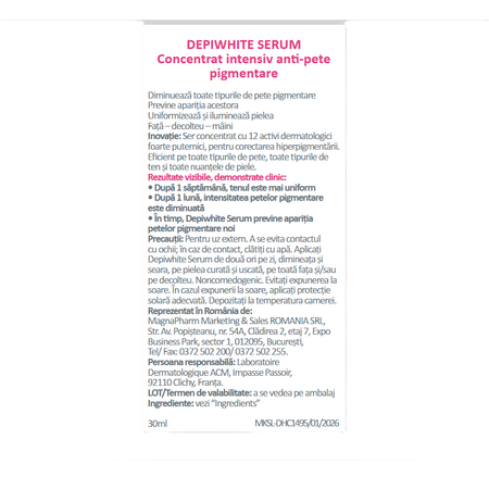 Ser pentru corectarea petelor pigmentare Depiwhite, 30 ml, ACM 735596