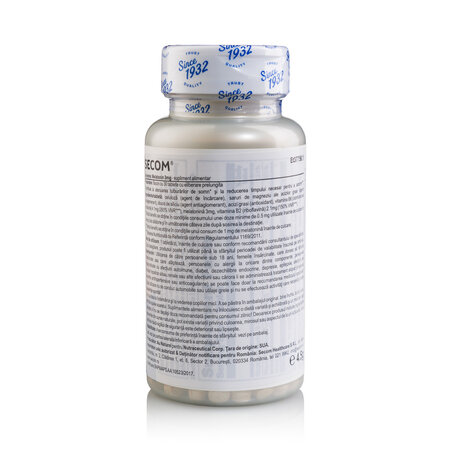 Melatonina Kal, 3 mg, 30 tablete cu eliberare prelungita, Secom 726500