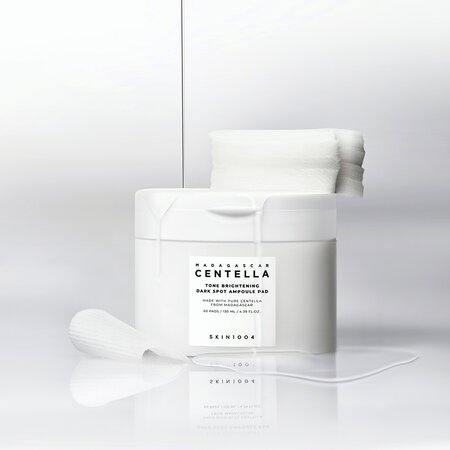 Dischete tonice Madagascar Centella Tone Brightening Dark Spot Ampoule Pad, 60 bucati, Skin1004 735613