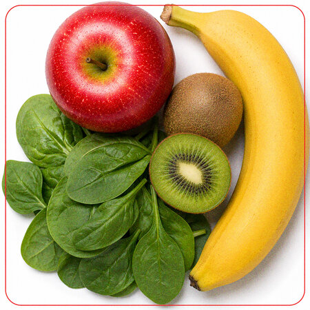 Piure pasteurizat cu mere, kiwi, spanac si banane Fitness Ready Mix, 180 g, Nutrino Lab 753851
