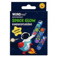 Plasturi cu desene fosforescente pentru copii Space Glow, 10 bucati, Wundmed