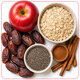 Amestec din fulgi de ovaz, curmale, mere si seminte de chia Happy Gut Oatmeal, 60 g, Nutrino Lab 753857