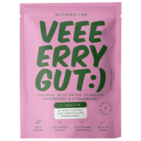 Amestec din fulgi de ovaz, curmale, zmeura si capsuni Very Gut Oatmeal, 60 g, Nutrino Lab