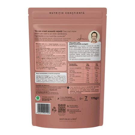 Pudra functionala cu aroma de banane Silhouette Rituals Latte, 175 g, Republica Bio 744668