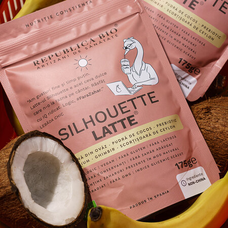 Pudra functionala cu aroma de banane Silhouette Rituals Latte, 175 g, Republica Bio 744670