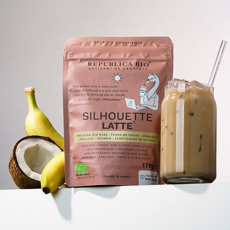 Pudra functionala cu aroma de banane Silhouette Rituals Latte, 175 g, Republica Bio 744669
