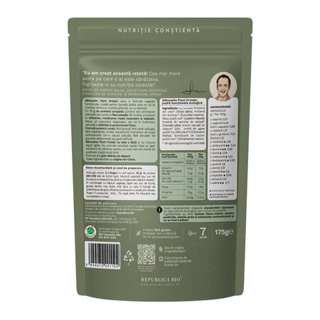 Pudra proteica cu aroma de capsuni Silhouette Rituals Plant Protein, 175 g, Republica Bio 744679