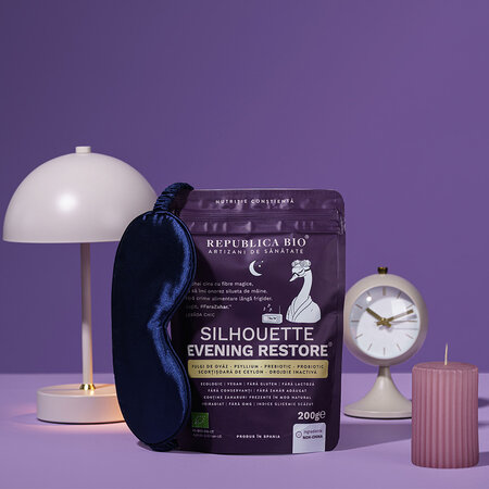 Pudra functionala din fulgi de ovaz, psyllium si scortisoara Silhouette Rituals Evening Restore, 200 g, Republica Bio 744647