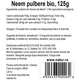 Pudra de neem, 125 g, Obio 736222
