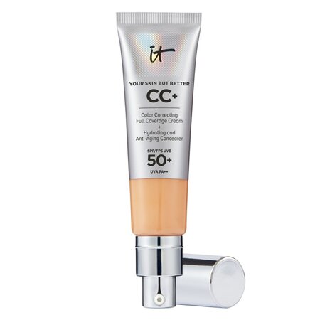 Crema colorata corectoare cu SPF50+ Medium Tan CC+ Global, 32 ml, It Cosmetics