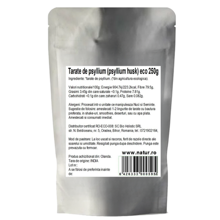 Tarate de psyllium, 250 g, Obio 736351