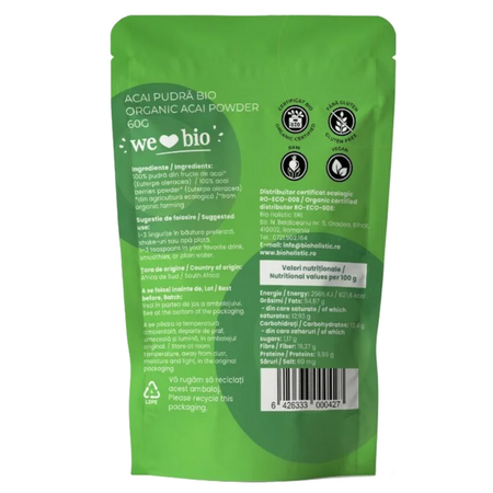 Pudra de acai, 60 g, Obio 736398