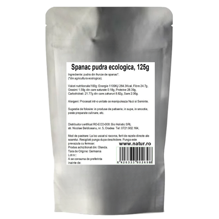 Pudra de spanac, 125 g, Obio 736638