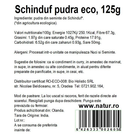 Pudra de schinduf, 125 g, Obio 736695