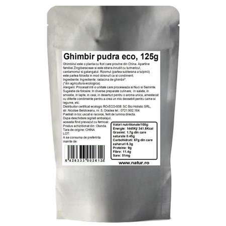 Pudra de ghimbir, 125 g, Obio 736706