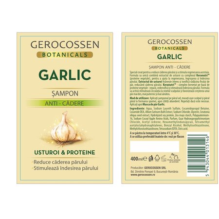 Sampon anti-cadere cu usturoi si proteine Botanicals Garlic, 400 ml, Gerocossen 736730