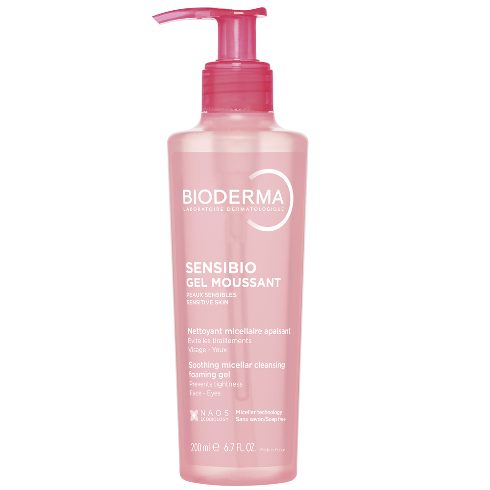 Gel spumant calmant si hidratant Sensibio 25, 200 ml, Bioderma