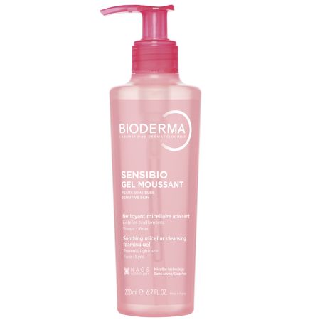 Gel spumant calmant si hidratant Sensibio, 200 ml, Bioderma