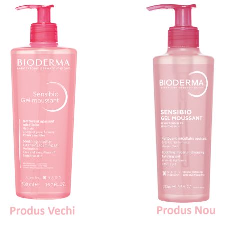 Gel spumant calmant si hidratant Sensibio 25, 200 ml, Bioderma 675292