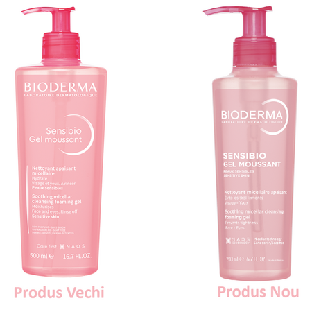 Gel spumant calmant si hidratant Sensibio 25, 200 ml, Bioderma 675292