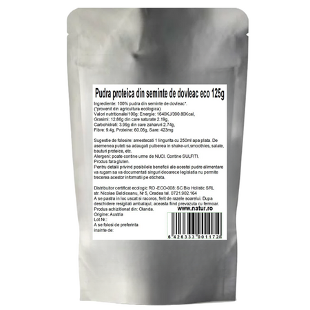 Pudra proteica din seminte de dovleac, 125 g, Obio 737227