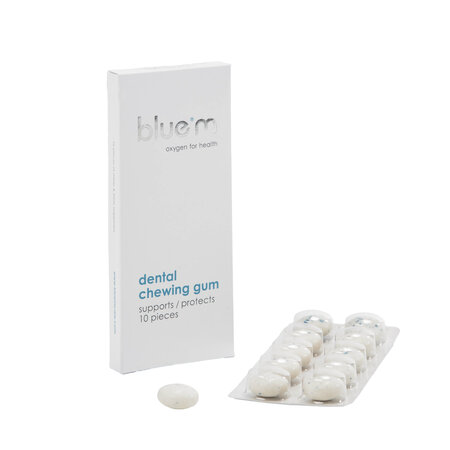 Guma de mestecat dentara cu oxigen, 10 bucati, Blue M 737417