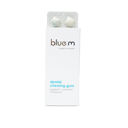 Guma de mestecat dentara cu oxigen, 10 bucati, Blue M