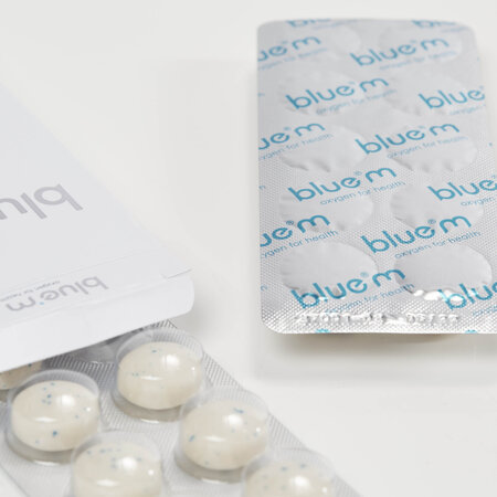 Guma de mestecat dentara cu oxigen, 10 bucati, Blue M 737418