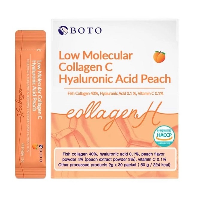 Colagen si acid hialuronic Low molecular collagen c hyaluronic acid, 30 plicuri x 2 g, Boto