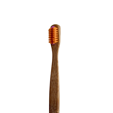Periuta de dinti ortodontica din bambus 15+ ani, 6580 peri ultra-soft, Portocaliu, 1 bucata, Gingia 737471
