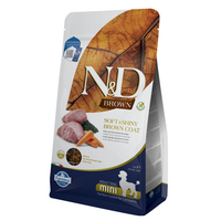 Hrana uscata cu miel, morcov si spirulina N&D Brown Adult Mini, 2000 g, Farmina