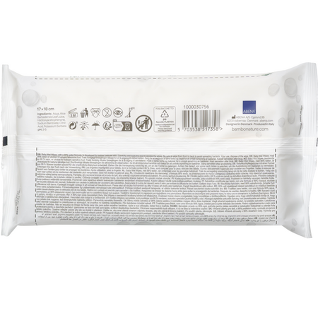 Servetele umede Aqua Wet Wipes, 18x17 cm, 52 bucati, Bambo Nature 737519