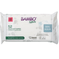 Servetele umede Aqua Wet Wipes, 18x17 cm, 52 bucati, Bambo Nature