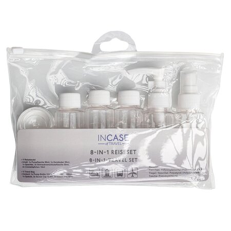 Set recipiente de calatorie, transparent, Incase of Travel