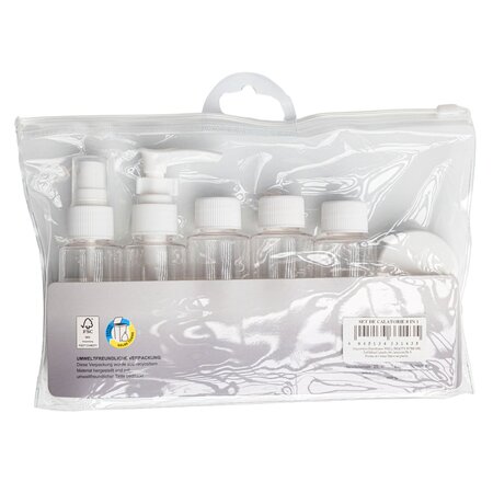 Set recipiente de calatorie, transparent, Incase of Travel 737558