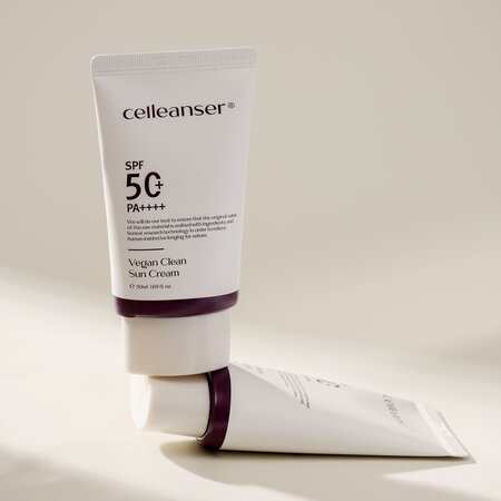 Crema de fata cu SPF50+ PA++++ cu Ferment de Ceai Negru, Panthenol și Acid Hialuronic Vegan Clean, 50 ml, Celleanser 737569