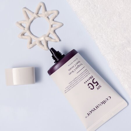 Crema de fata cu SPF50+ PA++++ cu Ferment de Ceai Negru, Panthenol și Acid Hialuronic Vegan Clean, 50 ml, Celleanser 737570