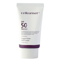 Crema de fata cu SPF50+ PA++++ cu Ferment de Ceai Negru, Panthenol și Acid Hialuronic Vegan Clean, 50 ml, Celleanser