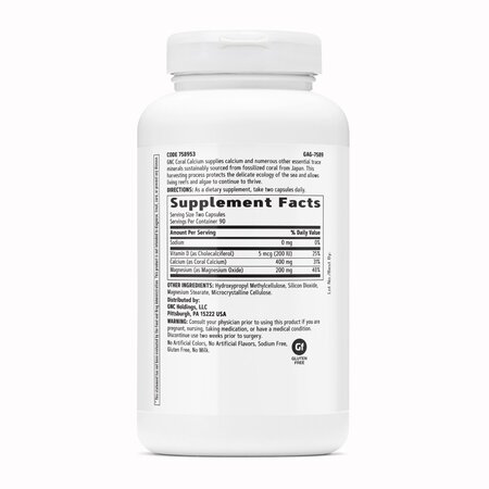 Calciu Coral, 400 mg, 180 capsule, GNC 693734