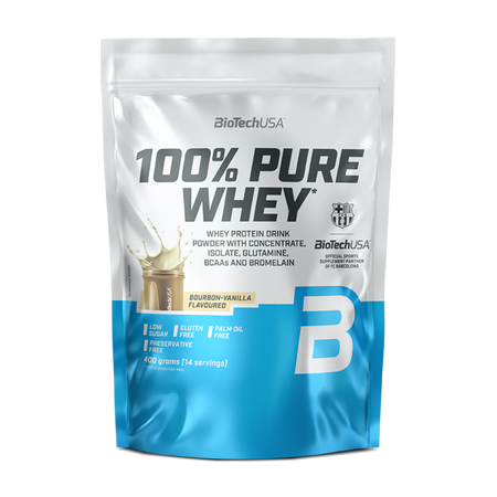 Pudra proteica 100% Pure Whey Bourbon Vanilla, 400 g, BioTech USA