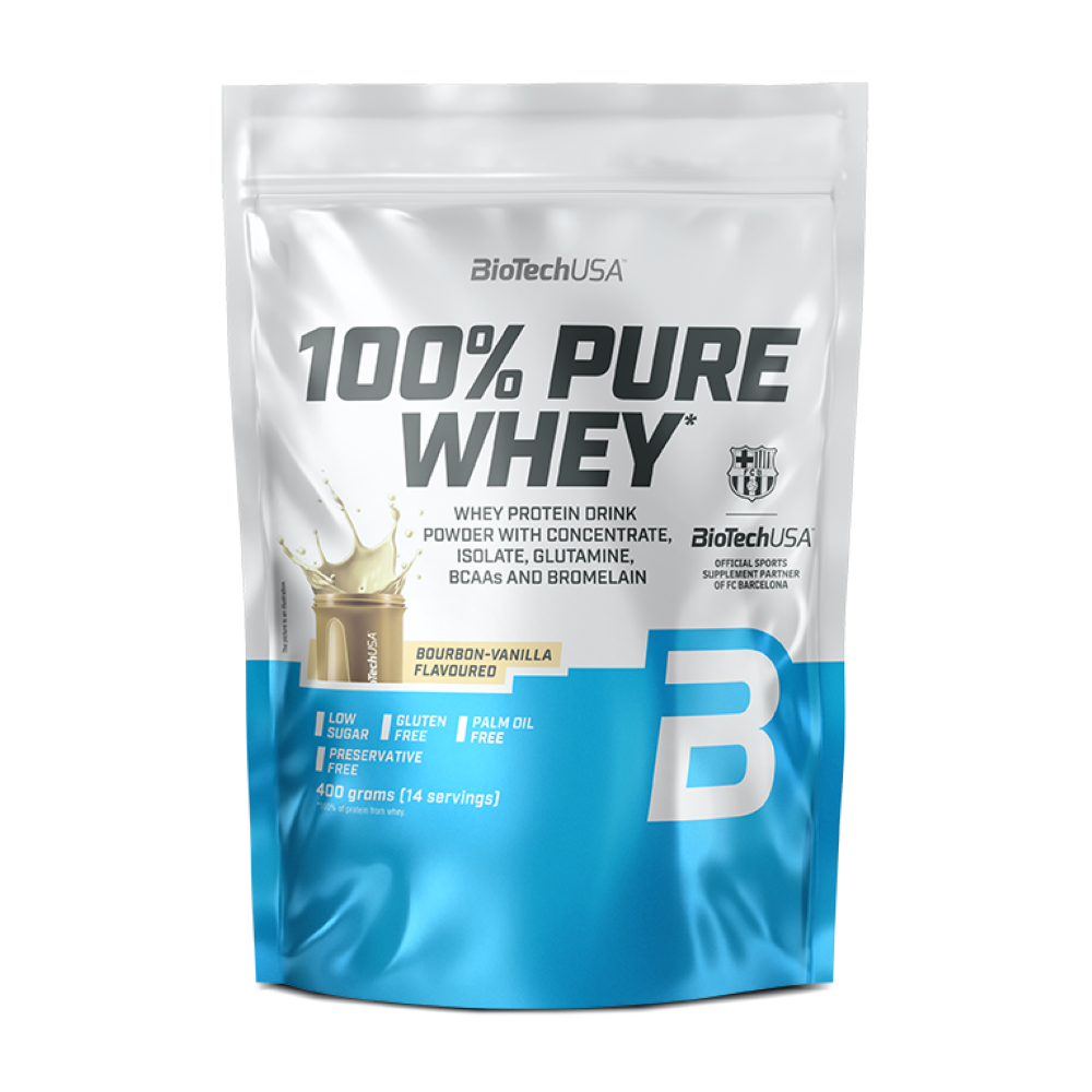 Pudra proteica 100% Pure Whey Bourbon Vanilla, 400 g, BioTech USA