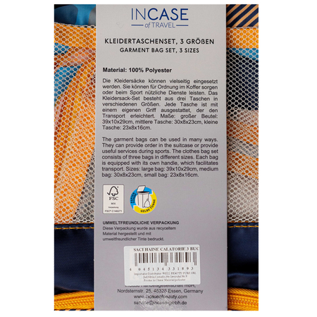 Set genti pentru haine, print, 3 bucati, Incase of Travel 737934